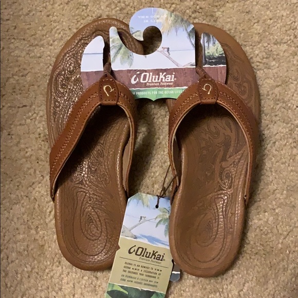 NWT OluKai Haiku Premium Leather Sandals US W6 - Picture 12 of 13